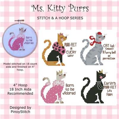 (image for) Stitch & a Hoop Pattern: Ms. Kitty Purrs